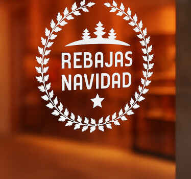 Vinilo oferta venta navideña fondo rojo - TenVinilo