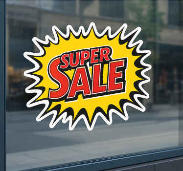 Vinilo oferta venta súper roja y amarilla - TenVinilo