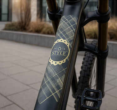 Vinilo bici patrón geométrico estilo mtb - TenVinilo