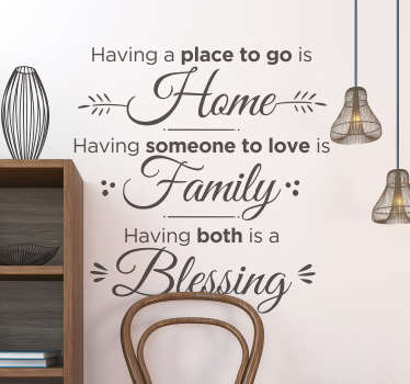 Blessing Living Room Wall Decor - TenStickers