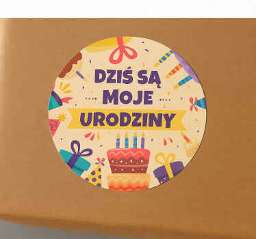 Naklejka urodzinowa "dziś są moje urodziny" - TenStickers