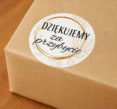 Naklejka urodzinowa dziękuję za przybycie - TenStickers