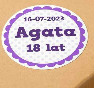 Naklejka urodzinowa z twoją spersonalizowaną datą - TenStickers