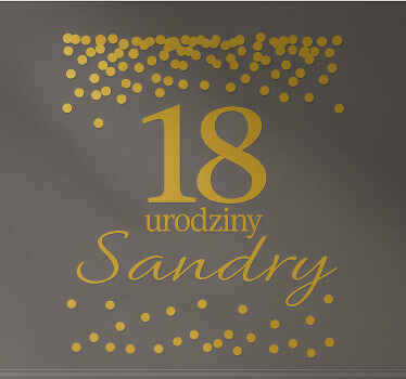 Naklejka urodzinowa na 18. urodziny - TenStickers