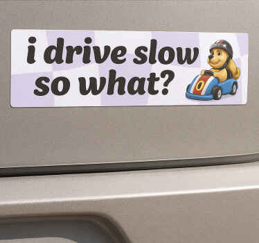 Autosticker i drive slow tekst - TenStickers