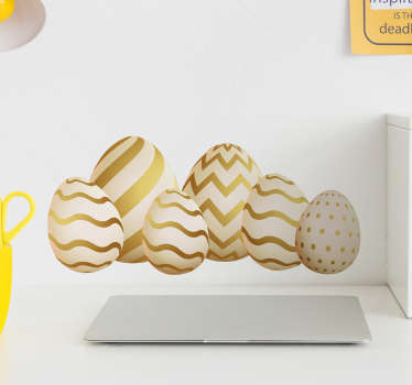 Festive Egg Designs holiday sticker - TenStickers