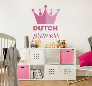 Muurstickers kinderkamer Dutch princess crown - TenStickers