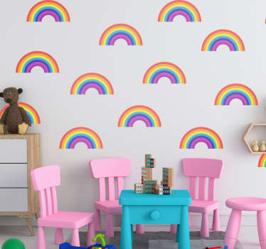 Sticker Chambre Enfant Dessins Arc-en-ciel - TenStickers