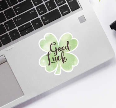 Good Luck Klee Laptop Aufkleber - TenStickers