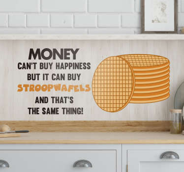 Muurstickers keuken Stroopwafels - TenStickers
