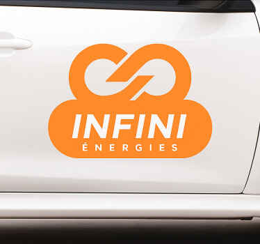 Pegatina coche personalizada logo de infinito - TenVinilo