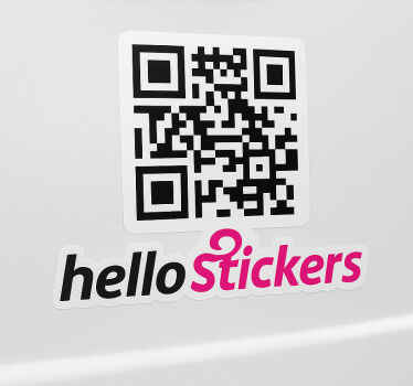Pegatina coche personalizada código qr y nombre - TenVinilo