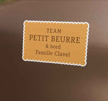 Pegatina coche etiqueta familiar minimalista - TenVinilo