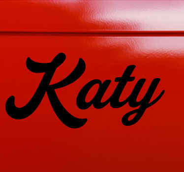 Pegatina coche personalizada fuente delicada - TenVinilo