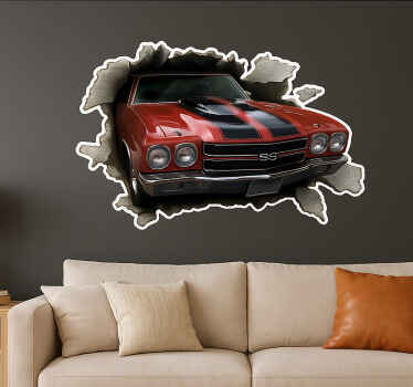 Wandtattoo cooles klassisches auto - TenStickers