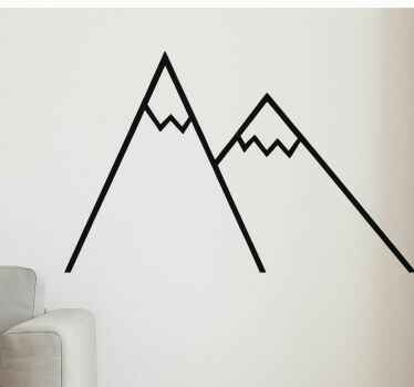 Minimalistic mountains wall sticker - TenStickers