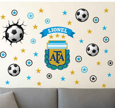 Wall sticker argentine star player - TenStickers