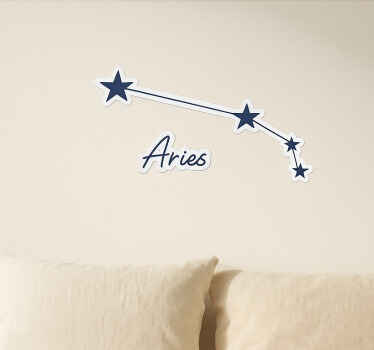 Adesivo da muro costellazione ariete blu scuro - TenStickers