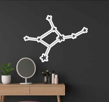 Adesivo da muro costellazione vergine in bianco - TenStickers