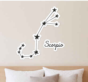 Adesivo da muro costellazione scorpione nera - TenStickers