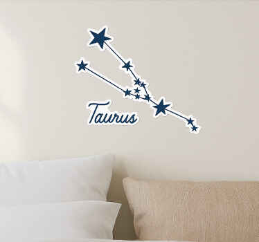 Adesivo da muro costellazione del toro blu scuro - TenStickers