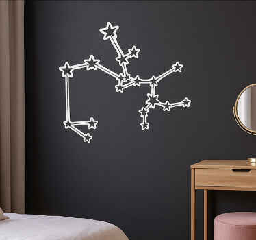 Adesivo da muro costellazione del sagittario bianca - TenStickers