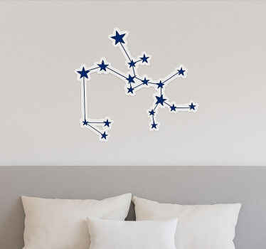 Adesivo da muro costellazione sagittario blu scuro - TenStickers
