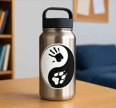 Therian tassu yin yang eläin seinätarra - Tenstickers