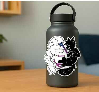 Yin yang therian sudet seinätarra - Tenstickers