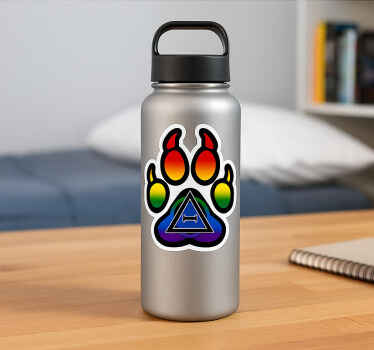 Sateenkaariylpeys therian tassu eläinseinäkoriste - Tenstickers