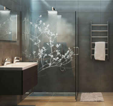 Fensteraufkleber elegante blattsilhouette - TenStickers