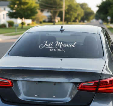 Autoaufkleber frisch verheiratet aufkleber - TenStickers