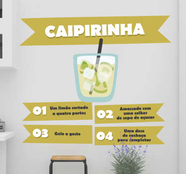 Autocolantes de receitas caipirinha - TenStickers