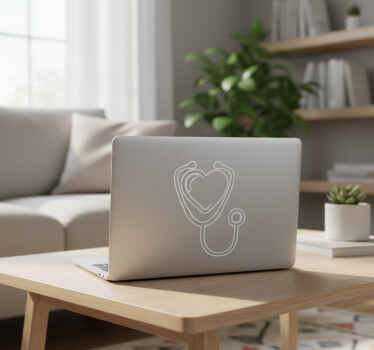 Sticker ordinateur art cœur médical - TenStickers