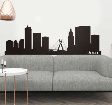 Autocolantes silhueta são paulo skyline - TenStickers