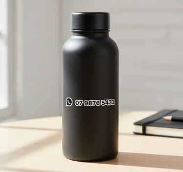 Adesivo murale rugby numero whatsapp personalizzato - TenStickers