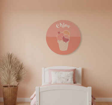 Personoitu jäätelöpiiri seinätarra - Tenstickers
