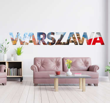 Fototapeta Napis Warszawa - TenStickers