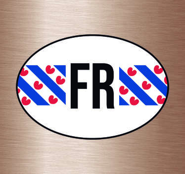 Auto stickers Vlag Friesland - TenStickers