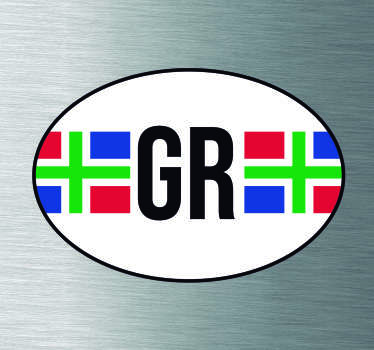 Auto stickers vlag Groningen - TenStickers