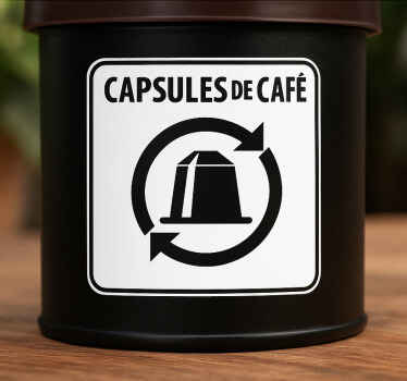 Vinilo bebida cápsulas de café clásicas - TenVinilo