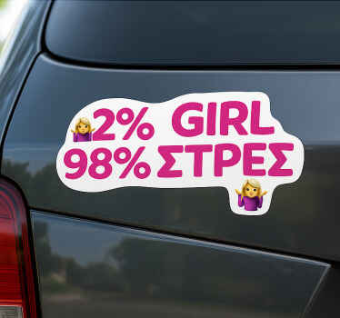 Αυτοκόλλητα τοίχου ζώα της ζούγκλας 2% Κορίτσι 98% Άγχος - TenStickers