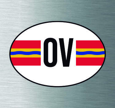 Auto stickers vlag Overrijsel - TenStickers