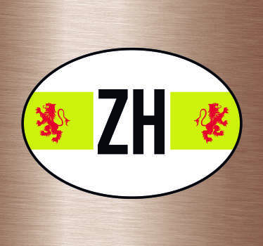 Auto stickers vlag Zuid Holland - TenStickers