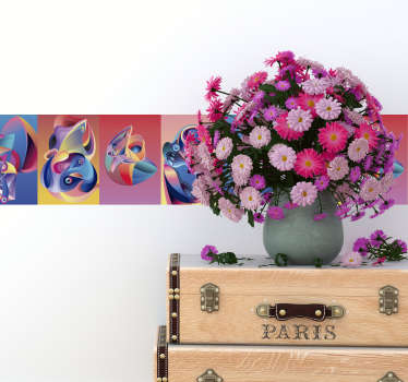 Cenefa adhesiva Alebrijes animales - TenVinilo