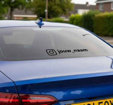 Custom instagram username wall mural sticker - TenStickers