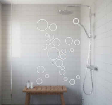 淋浴贴纸抽象漂浮圆球 - TenStickers
