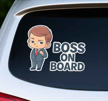 Nálepka na auto Šéf na palube - Tenstickers