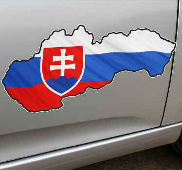 Nálepka na auto slovenská mapa - Tenstickers