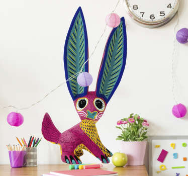 Vinilo pared Alebrijes conejo - TenVinilo
